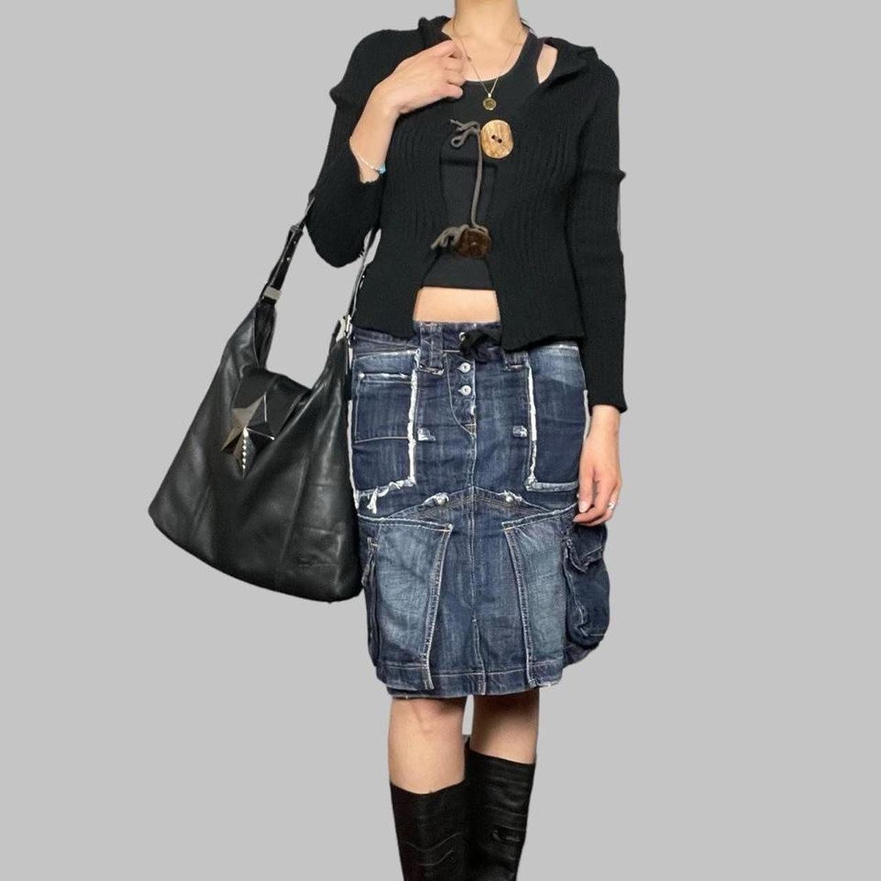 Cop Copine black and brown hooded beret cardigan.