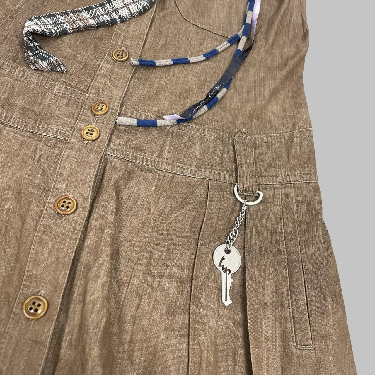 Cop Copine khaki / brown utility mini dress.