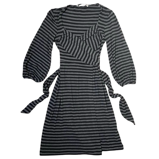 Italian striped wrap dress.