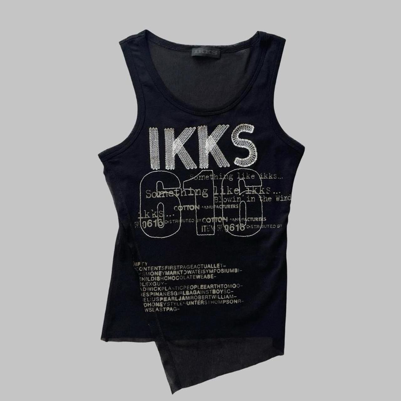 IKKS black mesh top.