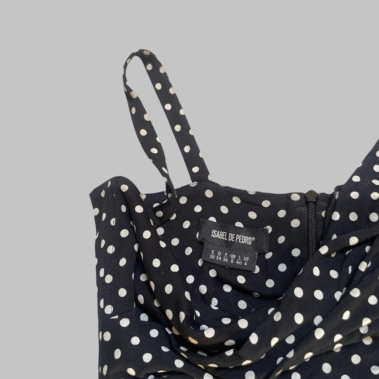vintage isabel de pedro polka dot dress & cardigan set.