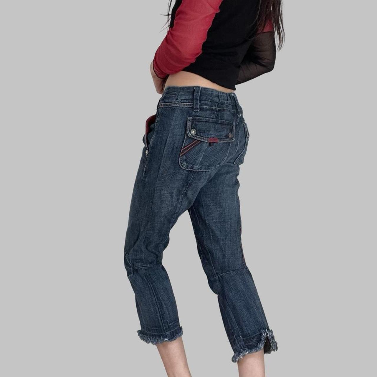 Marithé François Girbaud cropped denim jeans capri pants.