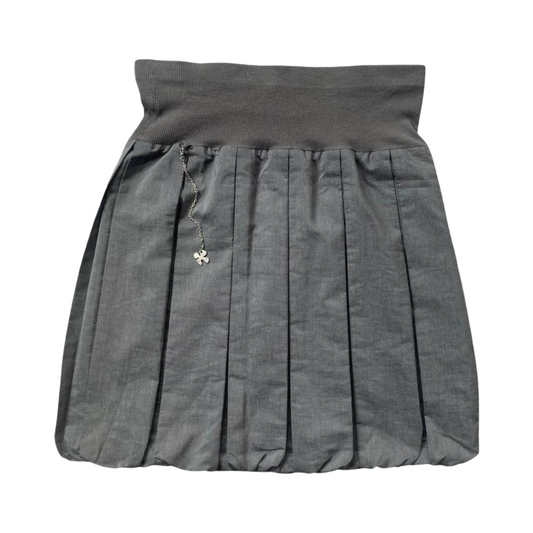 Cop Copine Grey bubble skirt with small silver chain.