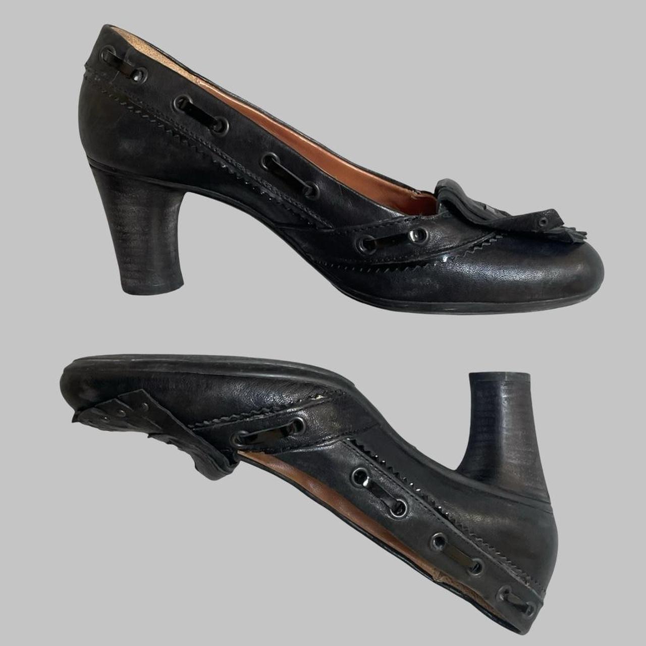 Vintage A.S.98  leather heeled loafers.