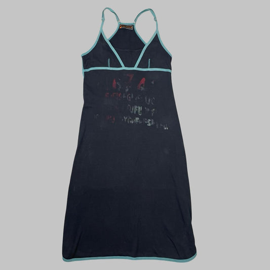 Cop copine black and blue cotton dress.