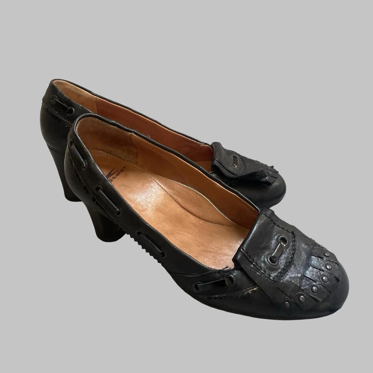 Vintage A.S.98  leather heeled loafers.