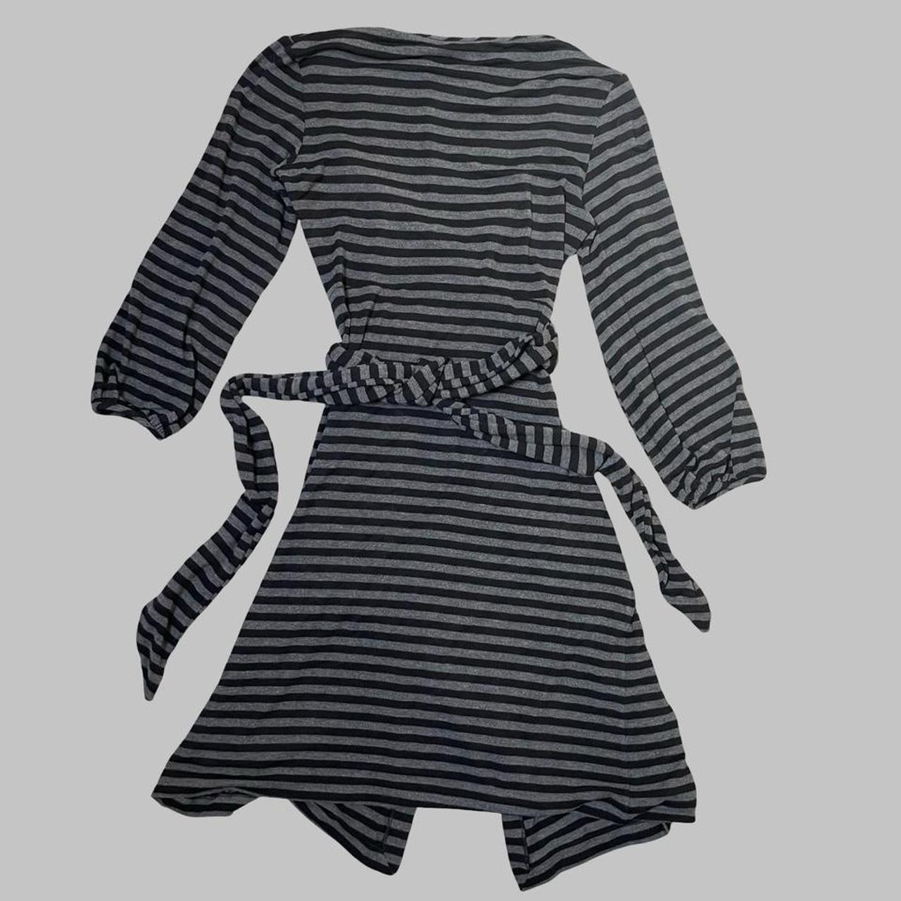 Italian striped wrap dress.