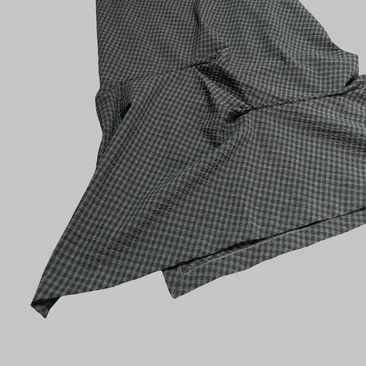 Cop copine black and grey plaid asymmetrical maxi skirt.