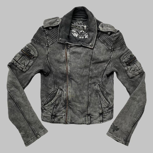 Diesel grey cotton perfecto biker jacket
