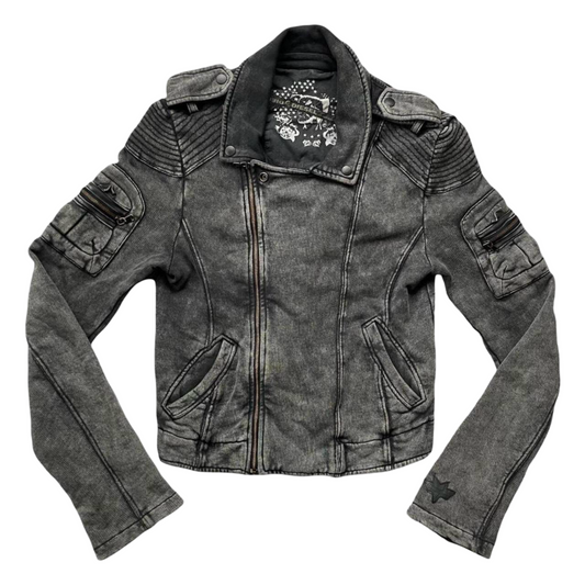 Diesel grey cotton perfecto biker jacket