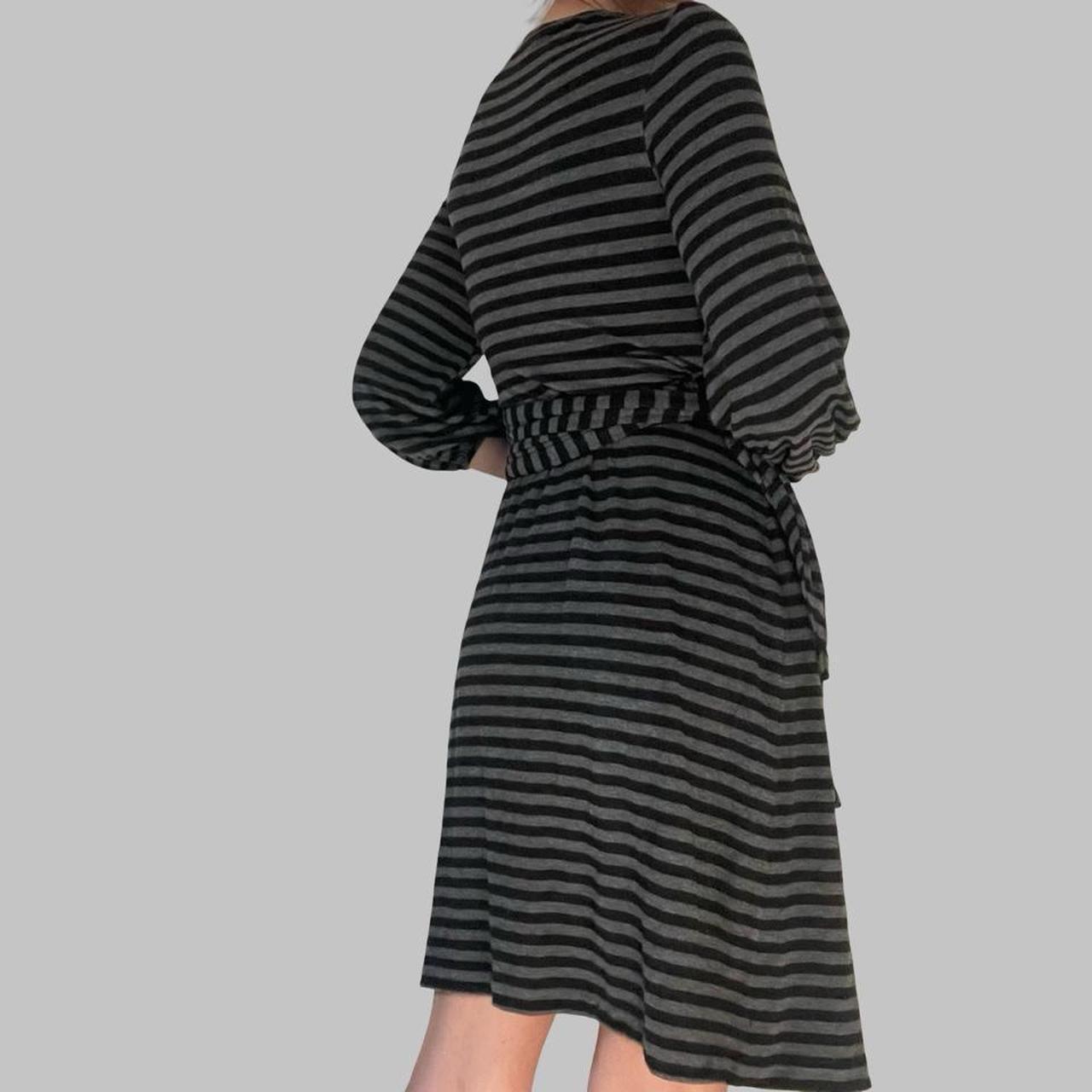 Italian striped wrap dress.