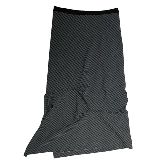 Cop copine black and grey plaid asymmetrical maxi skirt.