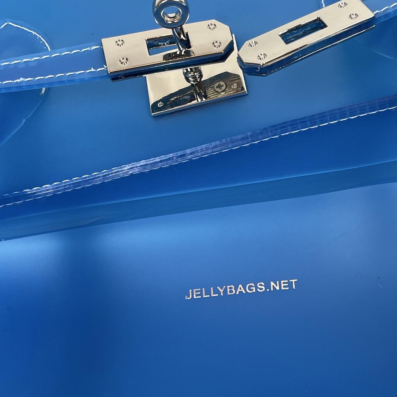 Large blue mint translucent firkin jelly pvc bag.
