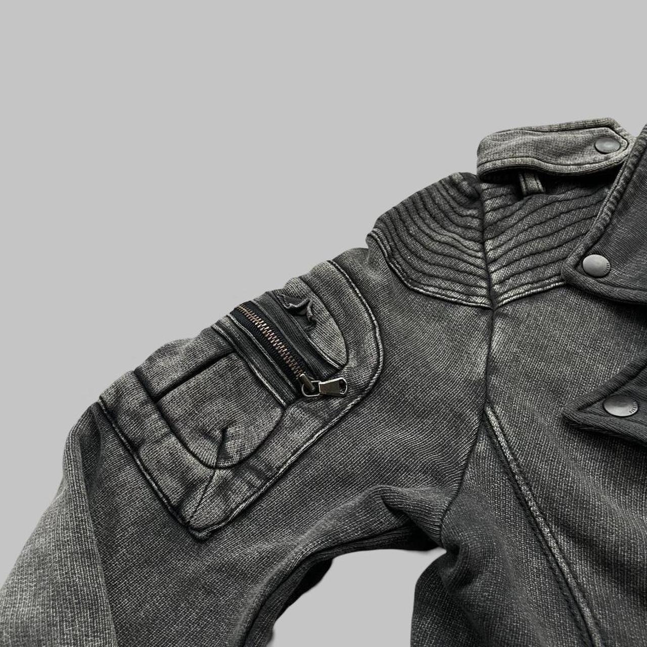 Diesel grey cotton perfecto biker jacket