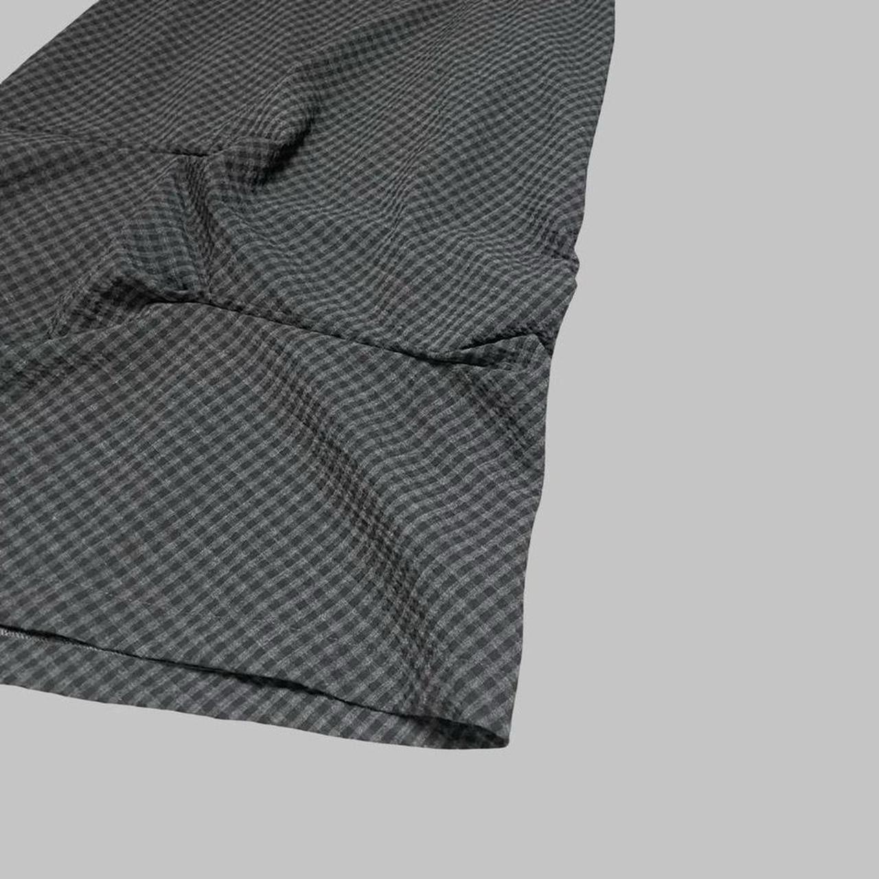 Cop copine black and grey plaid asymmetrical maxi skirt.