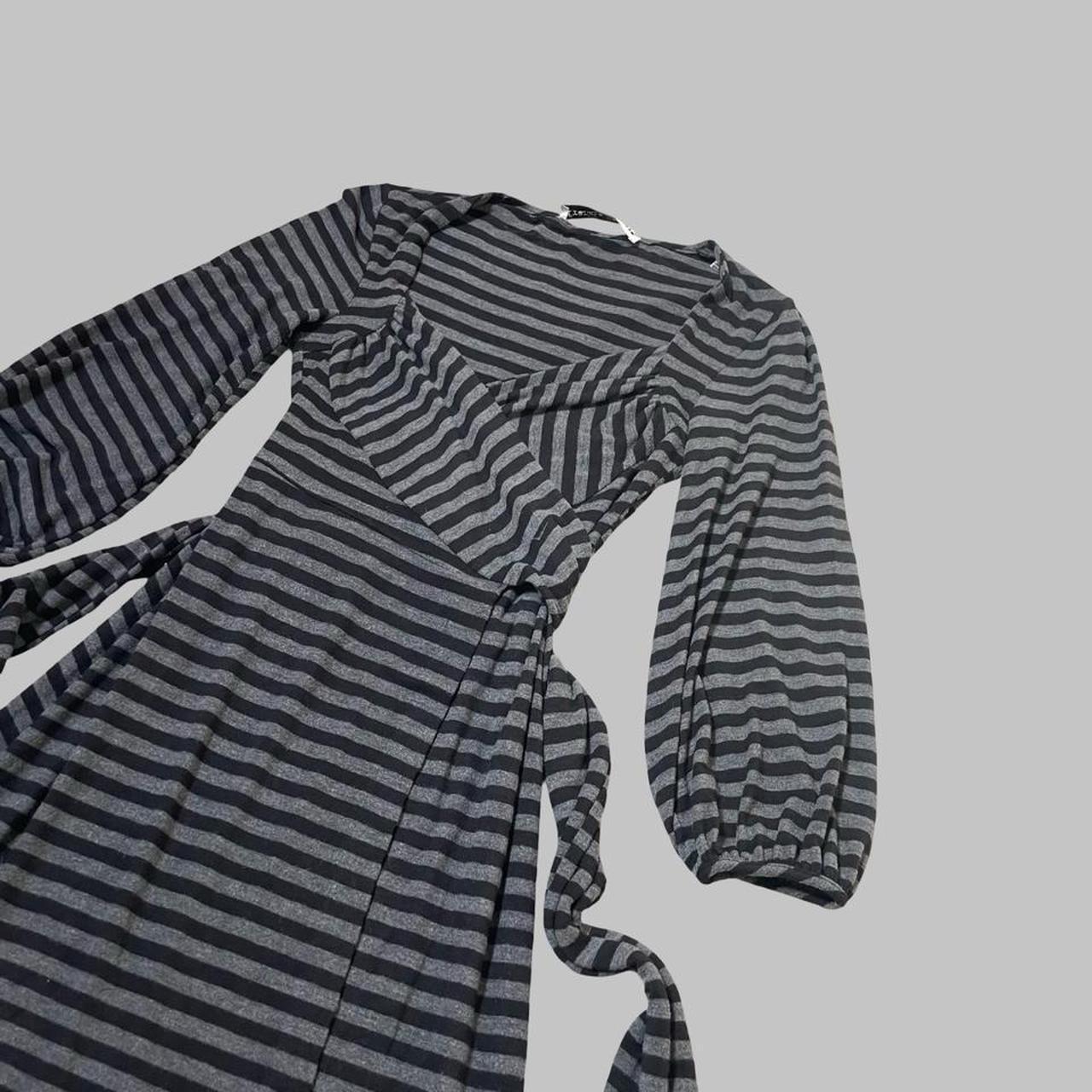 Italian striped wrap dress.