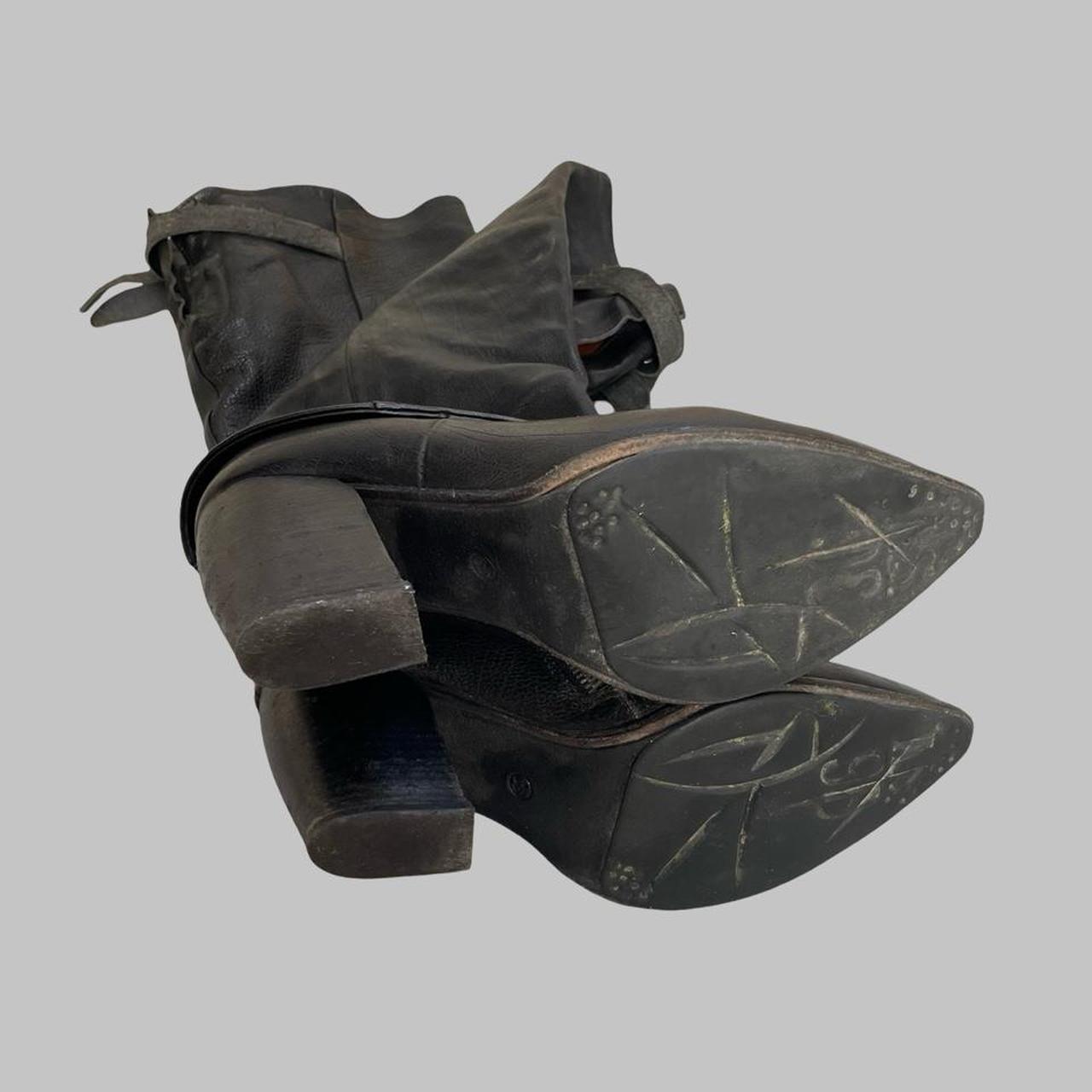 A.S.98 black leather knee high boots.
