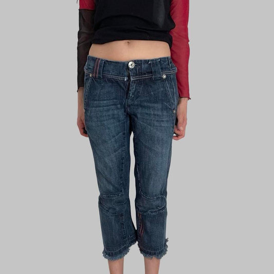 Marithé François Girbaud cropped denim jeans capri pants.