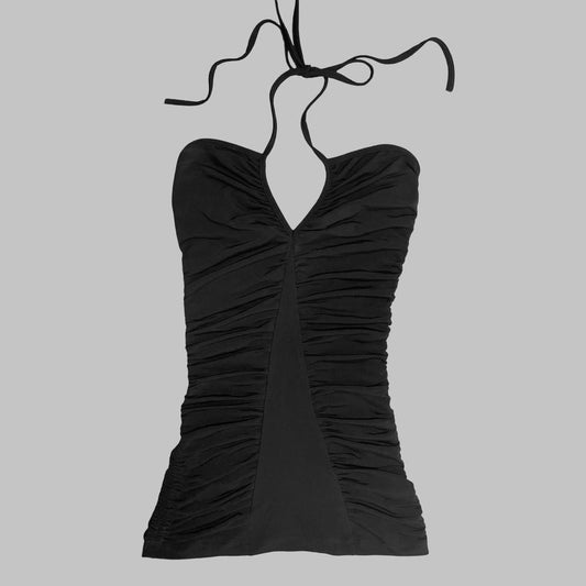 Italian ruched halter top
