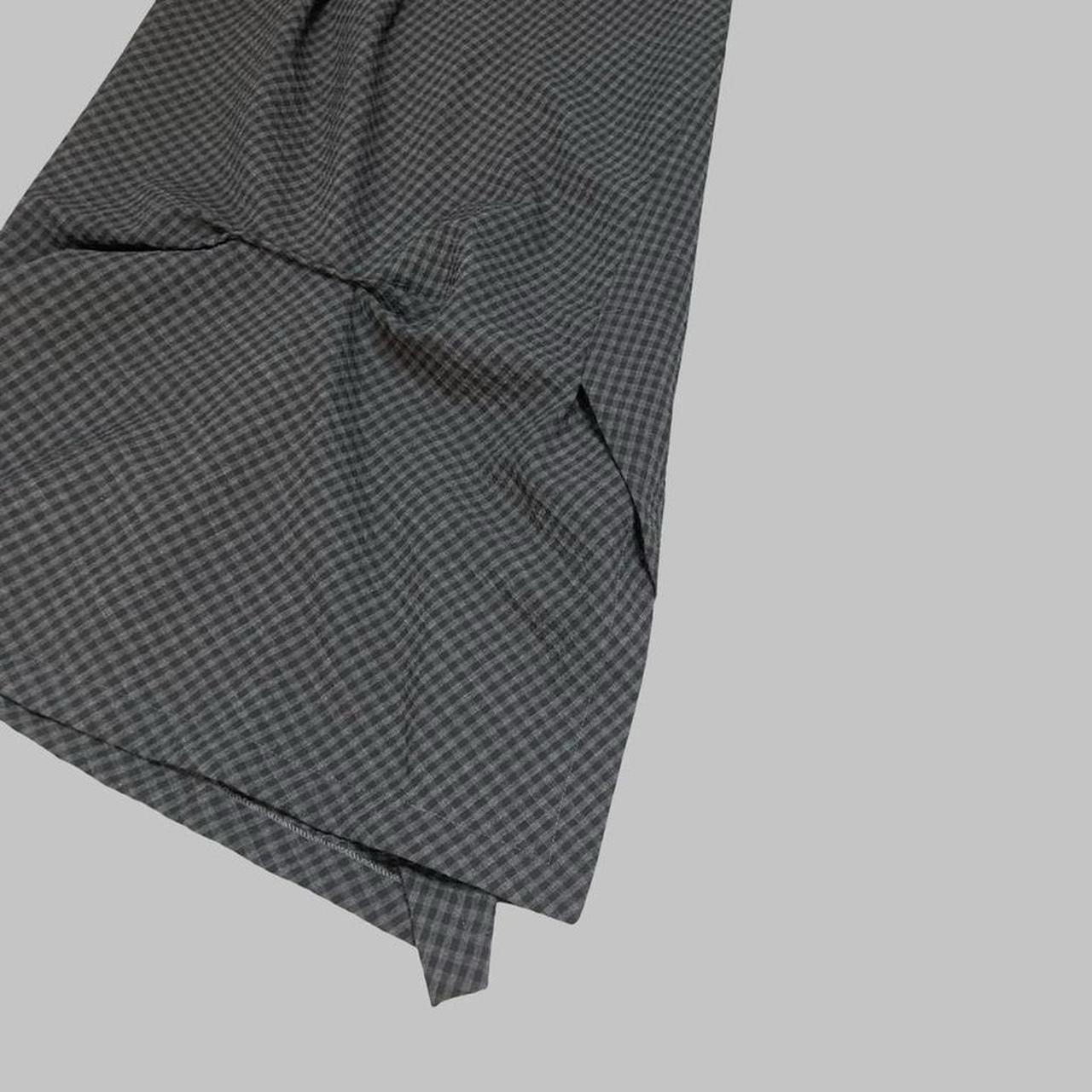 Cop copine black and grey plaid asymmetrical maxi skirt.