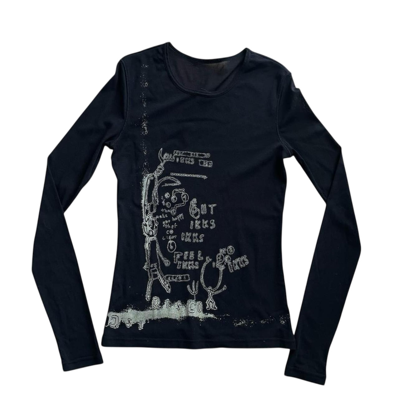 Black IKKS mesh top.