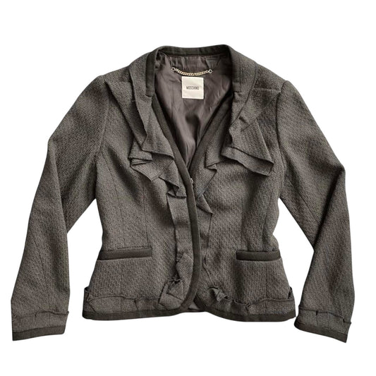 Brown / khaki Moschino wool jacket.