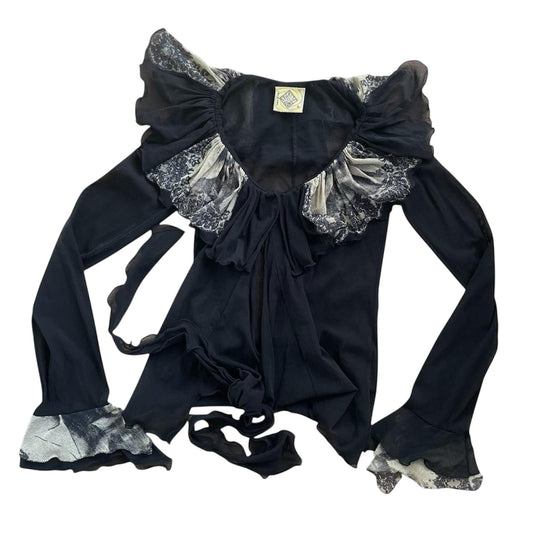 Legatte (Save the Queen) sheer ruffle top.