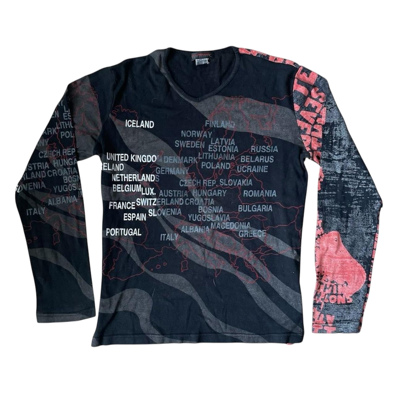 Custo barcelona long sleeve printed top.