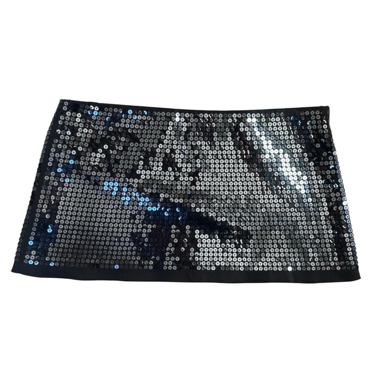 Black sequin italian micro skirt.
