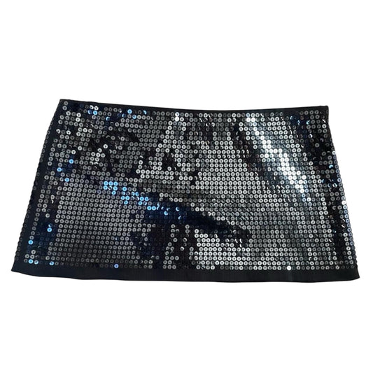 Black sequin italian micro skirt.