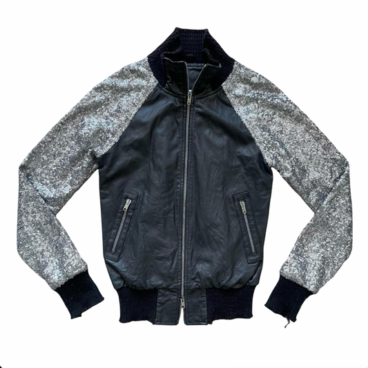 Giorgio Brato archive leather bomber jacket.