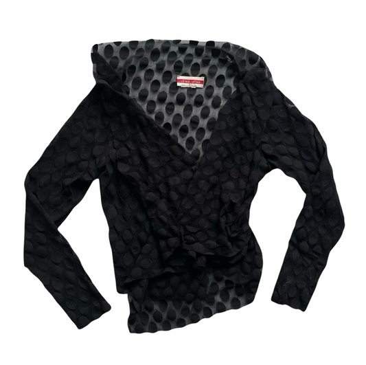 Leïko vintage sheer polka dot top.