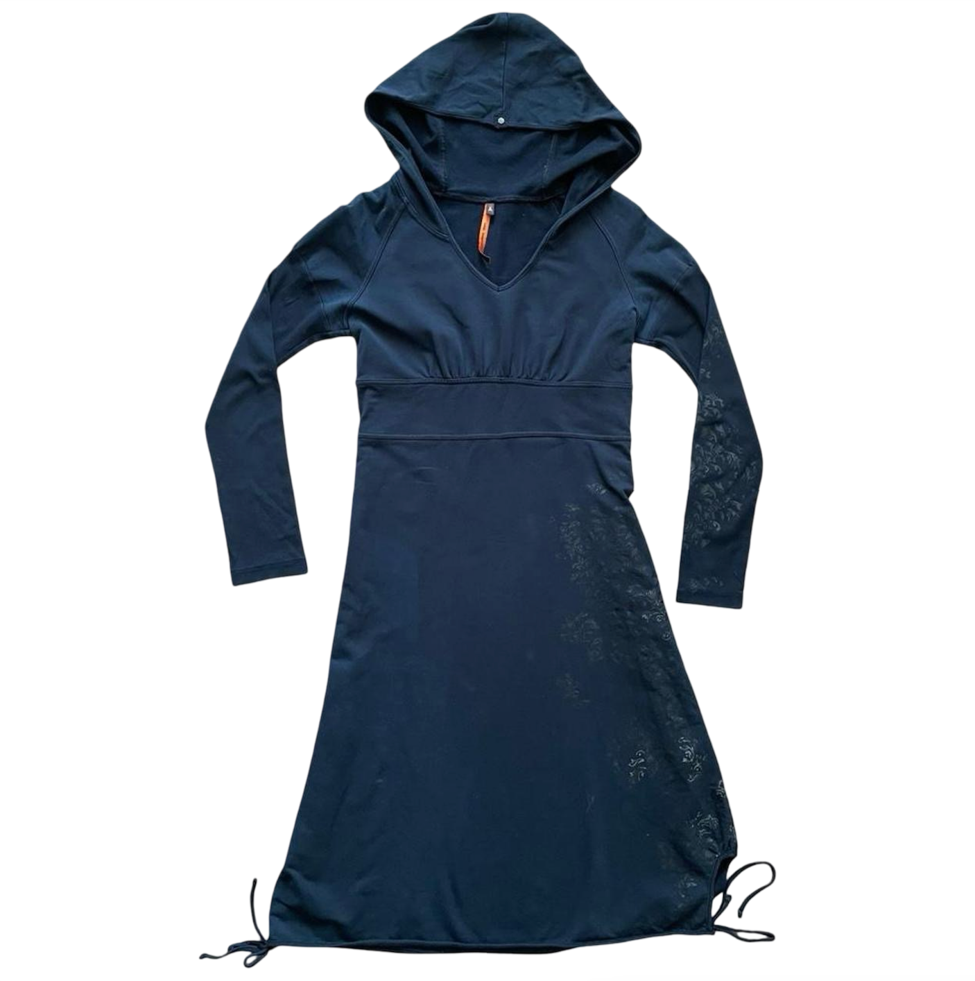 Cop Copine hooded long navy blue dress.