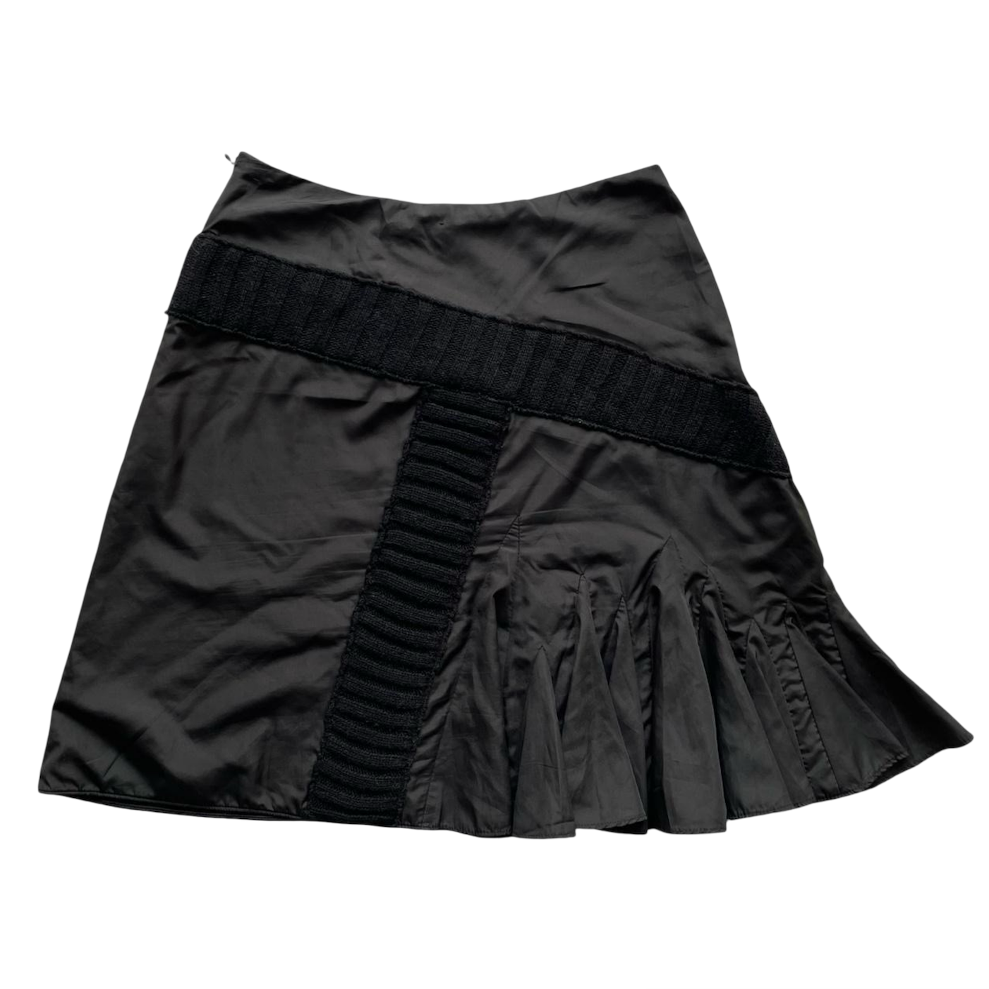 Italian multi-fabric skirt.