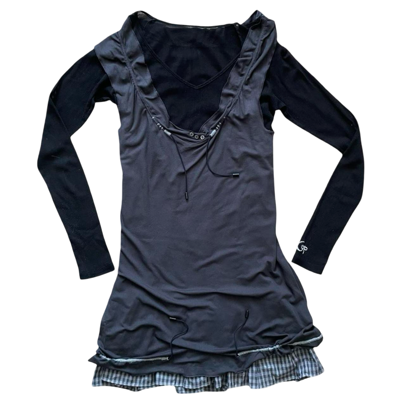 Cop copine black and grey two-piece dress.