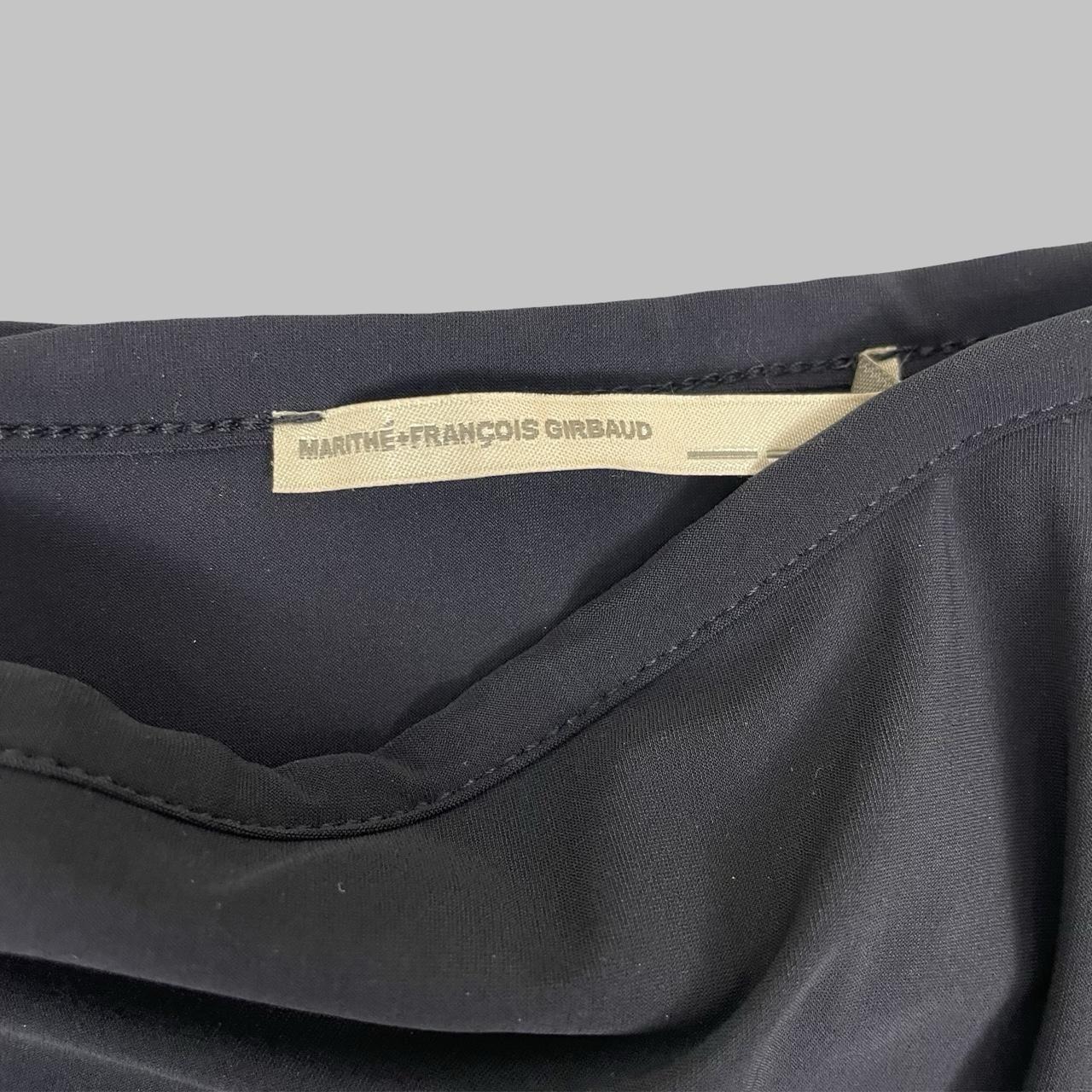 Marithé + François Girbaud black draped skirt.