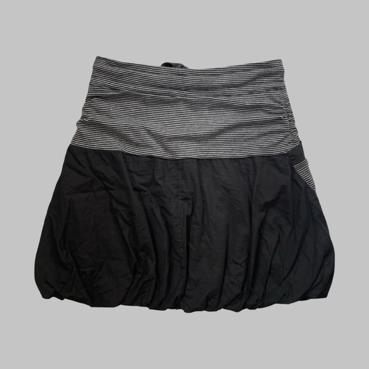 Black and grey bubble mini skirt