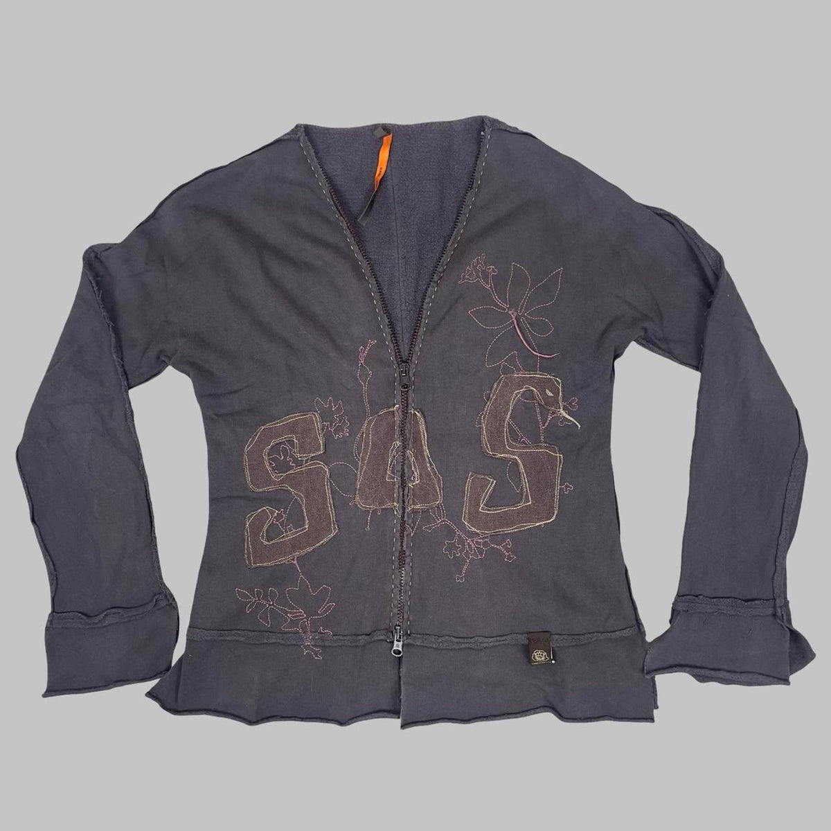 Cop Copine embroidered cotton zip-up hoodie. — photo 1