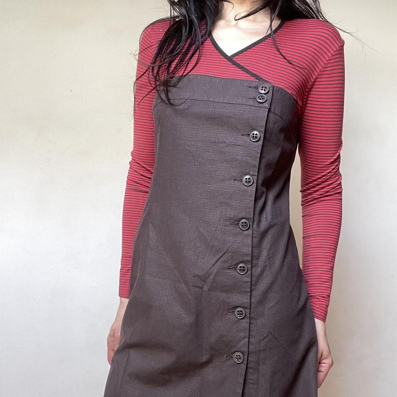 SOLD - Cop Copine red long-sleeve dress.