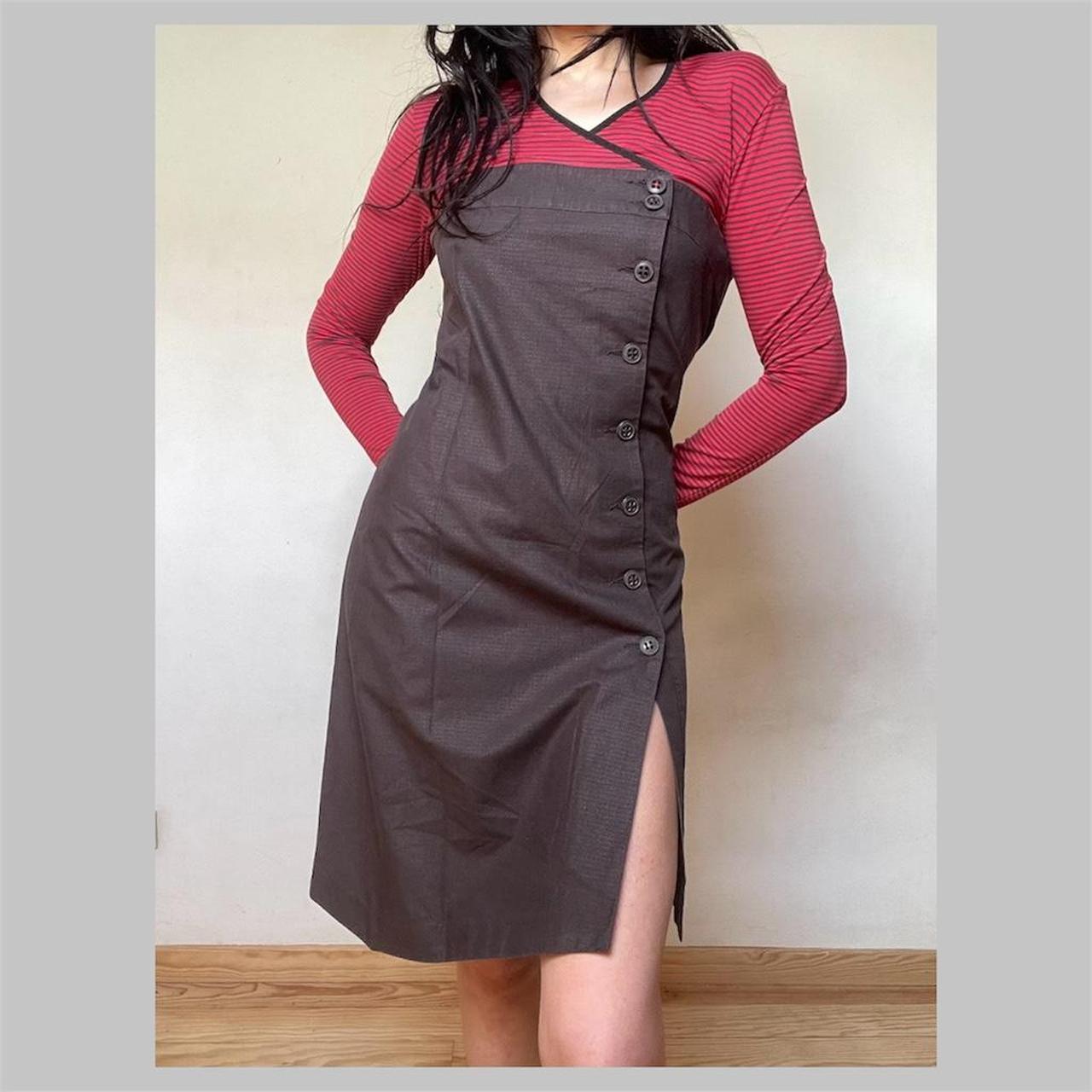 SOLD - Cop Copine red long-sleeve dress.