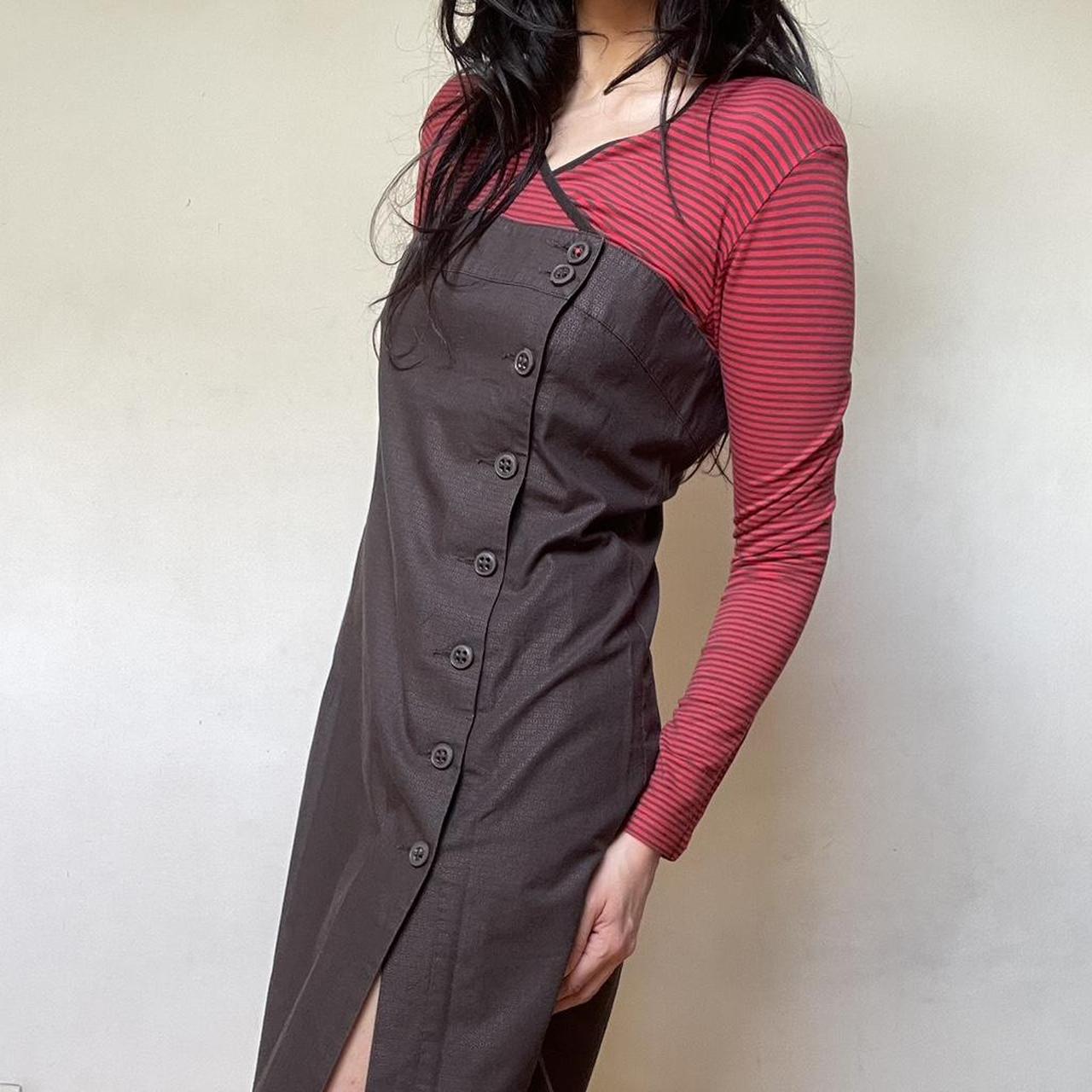 SOLD - Cop Copine red long-sleeve dress.