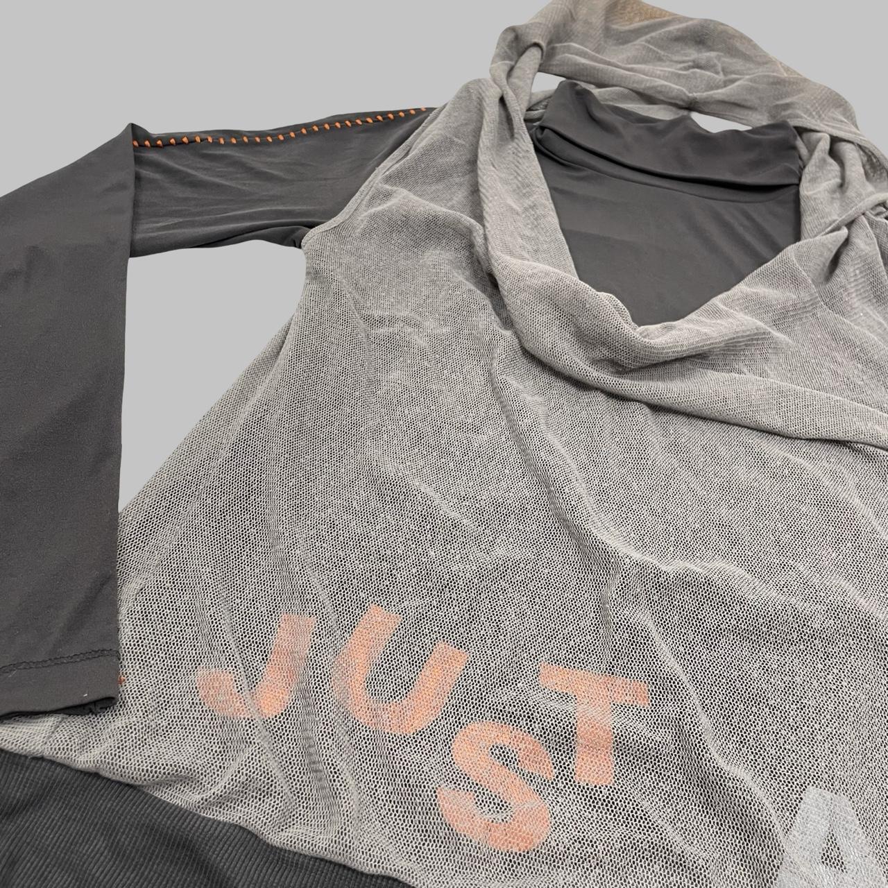 Cop Copine grey layered hooded top.