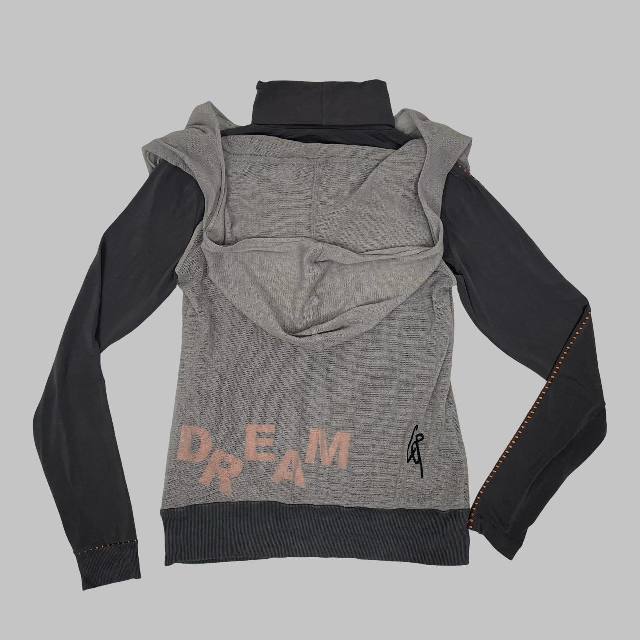 Cop Copine grey layered hooded top.