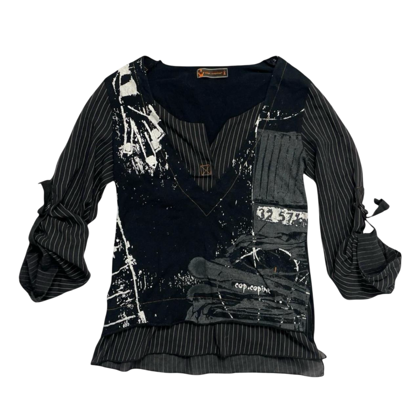 Cop Copine black and white blouse / shirt.