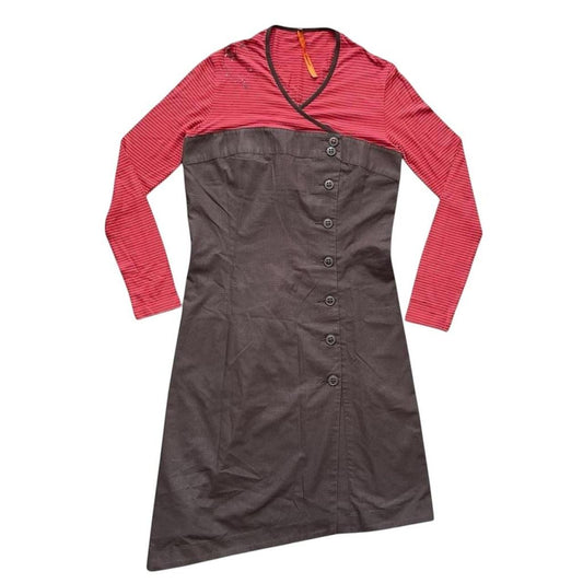 Cop Copine red long-sleeve dress.