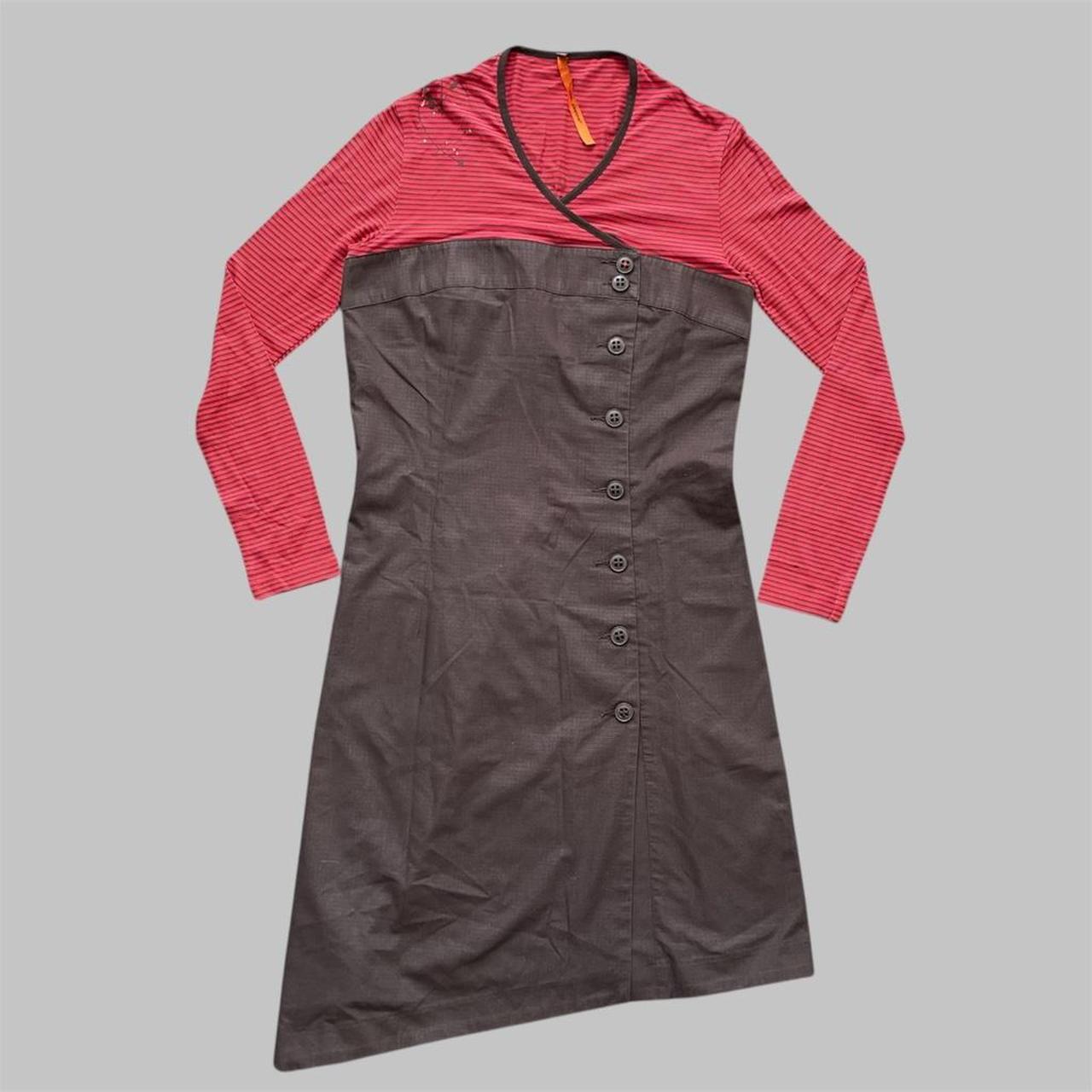 Cop Copine red long-sleeve dress.