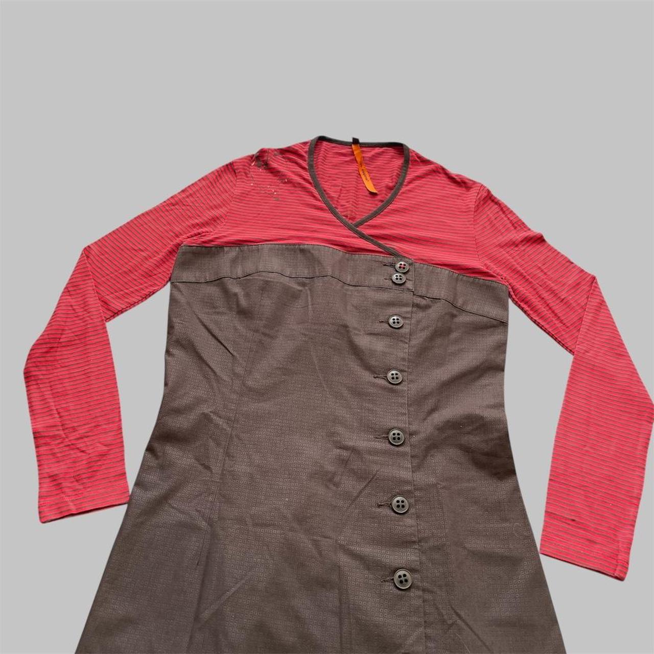 Cop Copine red long-sleeve dress.