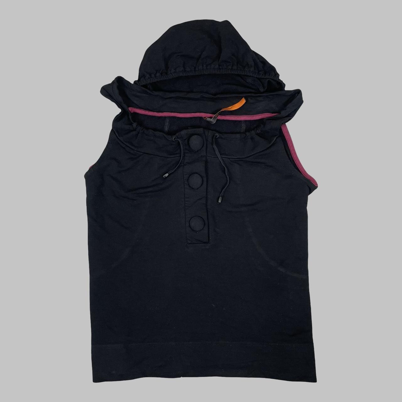 Cop Copine black sleeveless hooded top.