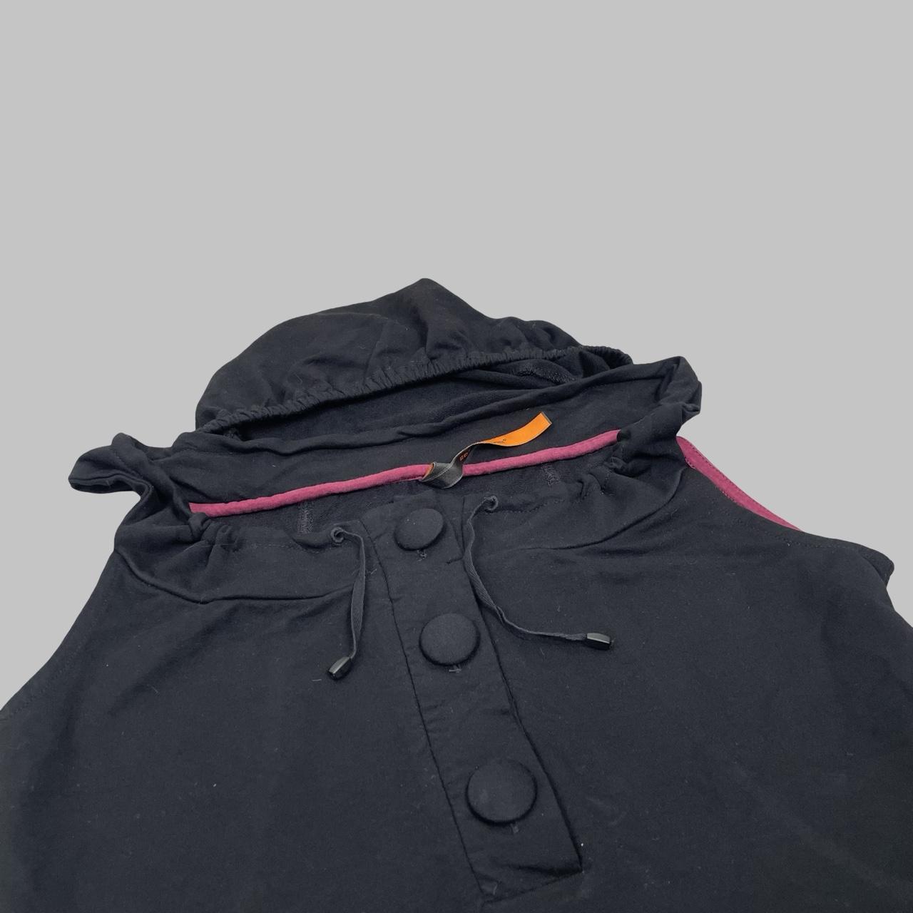 Cop Copine black sleeveless hooded top.