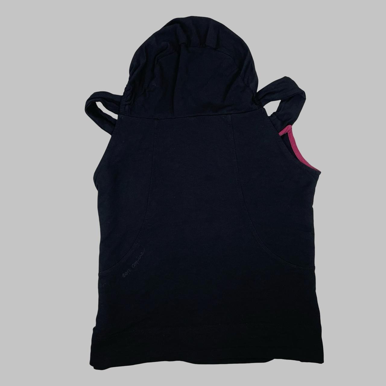 Cop Copine black sleeveless hooded top.